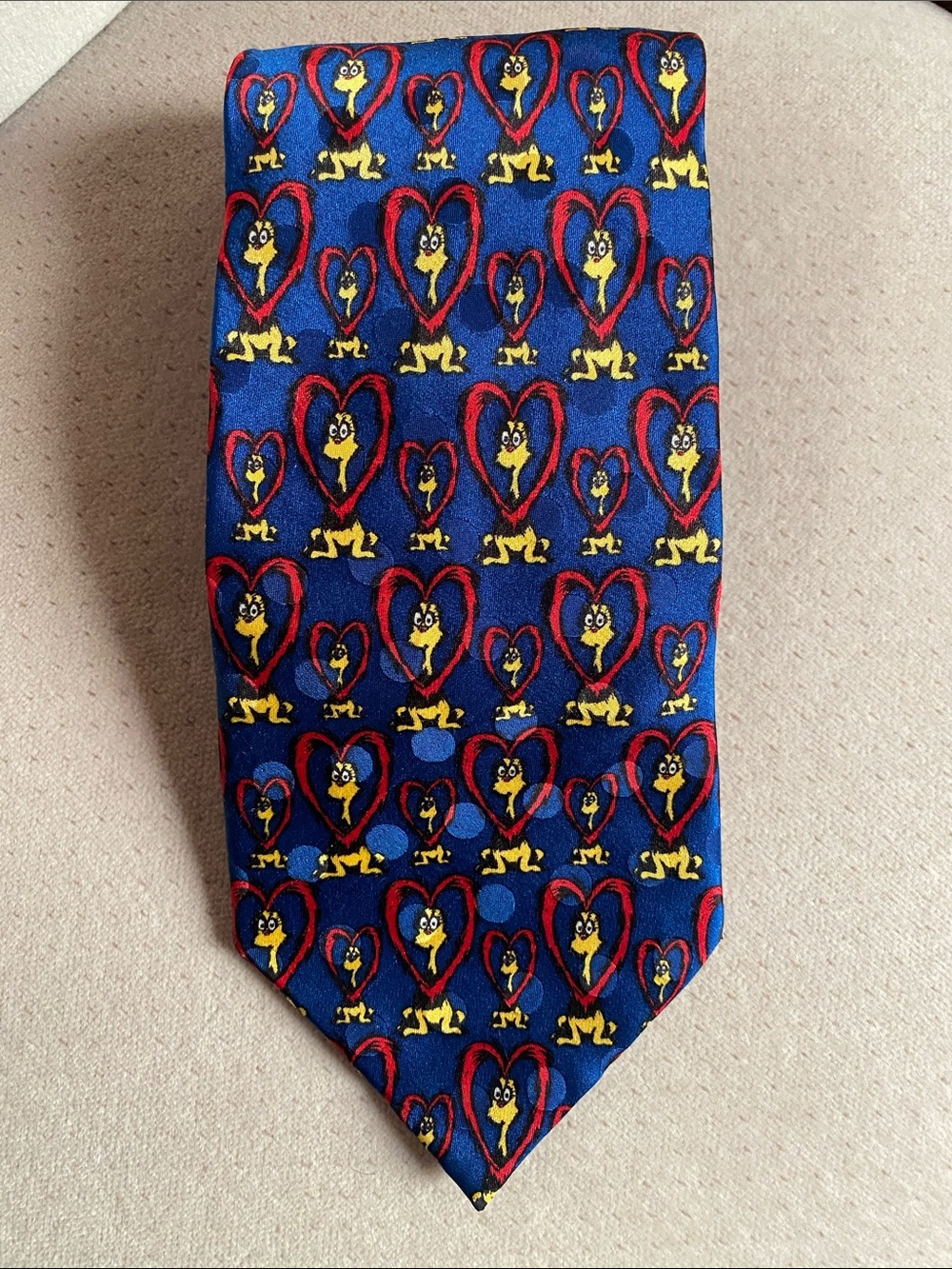 Vintage 1996 Dr. Seuss 100% silk necktie from "If I Ran the Zoo”